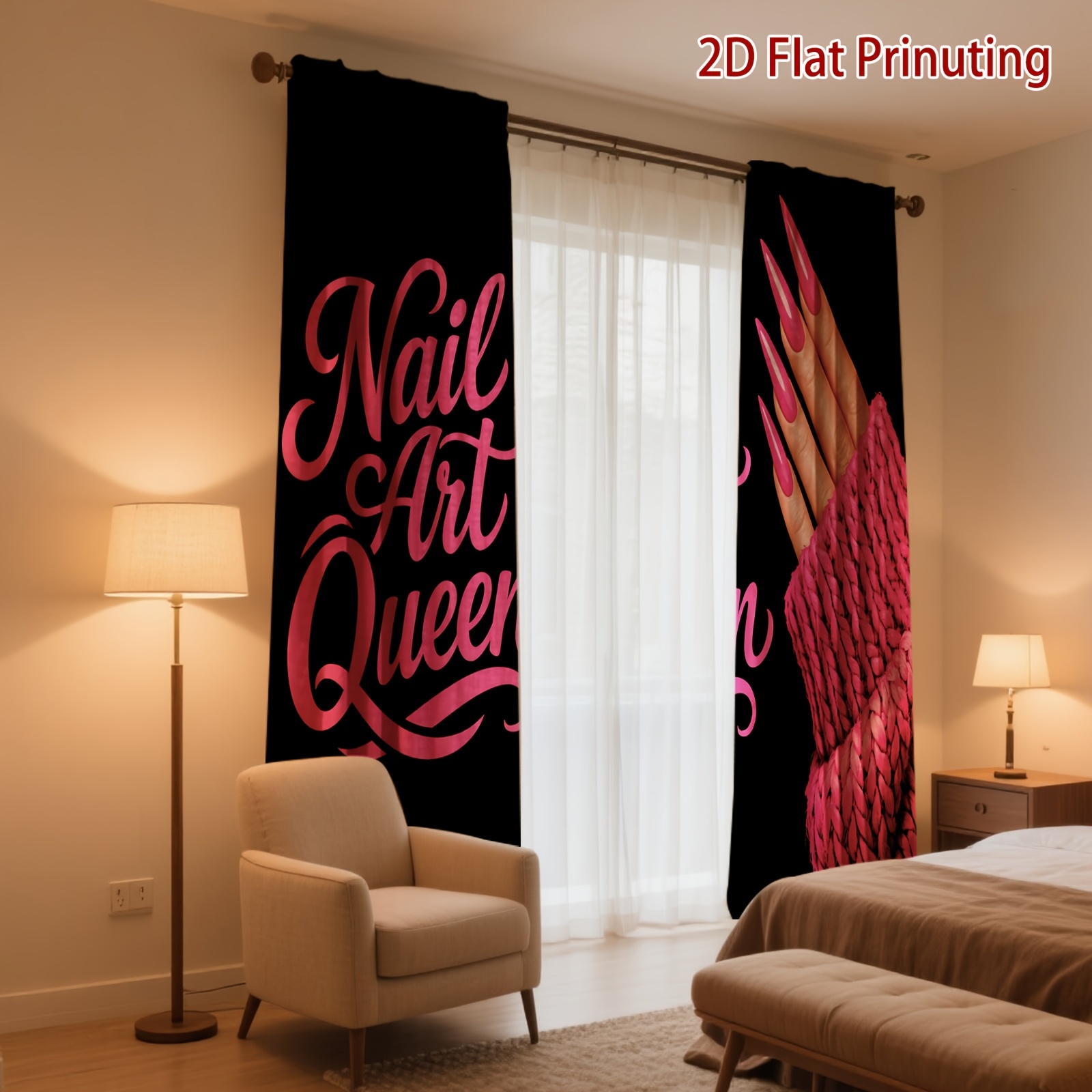 Nail Art Queen Curtains with P - Nail Art Queen ulasan dan harga