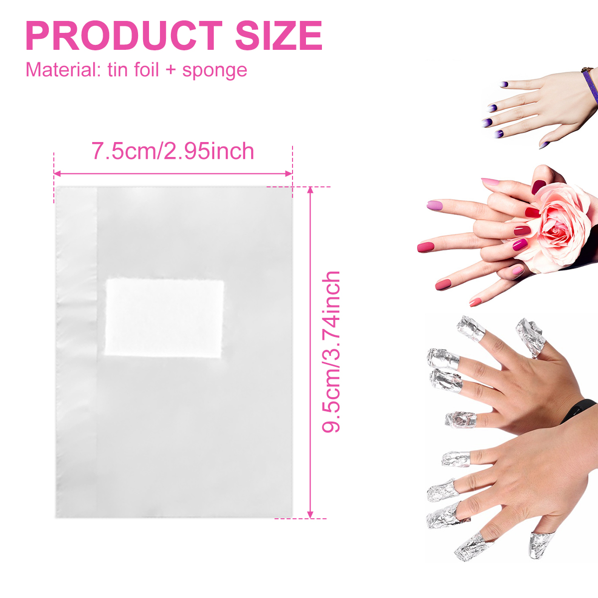 500/1000Pcs Aluminium Foil Gel - Nail Art Remover ulasan dan harga