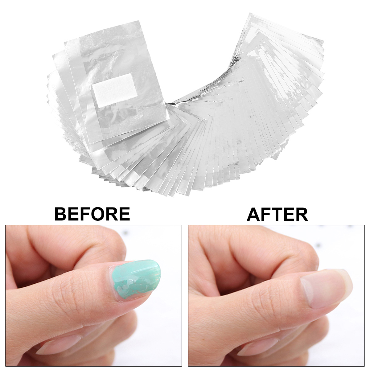 500/1000Pcs Aluminium Foil Gel - Nail Art Remover ulasan dan harga