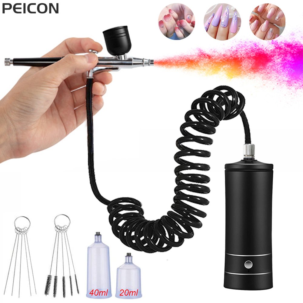 Airbrush Nail with Compressor  - Nail Art Sch ulasan dan harga